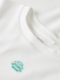 NAME IT Rib T-shirt Vivemma Bright White Shell